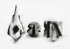 Pyramid, Sphere, Cube, 2005 - Carbone su carta    50 x 70 cm