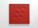 Sei ovali rossi. 2007, Acrilico su tela sagomata cm100 x 100