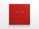 Sei ovali rossi. 2007, Acrilico su tela sagomata cm100 x 100