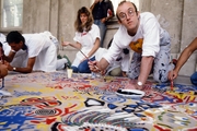 Keith Haring, 1987 - cm 50x75 -  stampa lambda laminata su pannello mdf